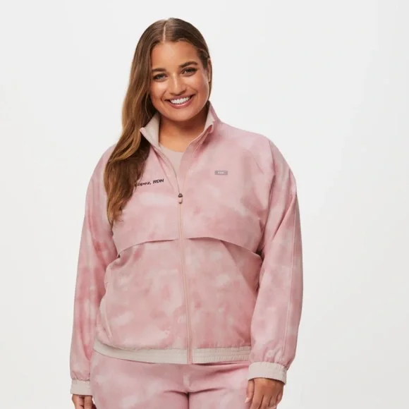 NWT FIGS Women’s Sydney Performancr Scrub Jacket- Marbled Rose Sydney- XS - Picture 1 of 6